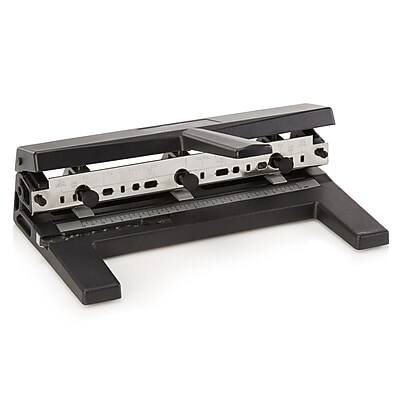 Front. Swingline - Heavy Duty Desktop Adjustable Hole Punch, 40 Sheet Capacity, Black  - Black.