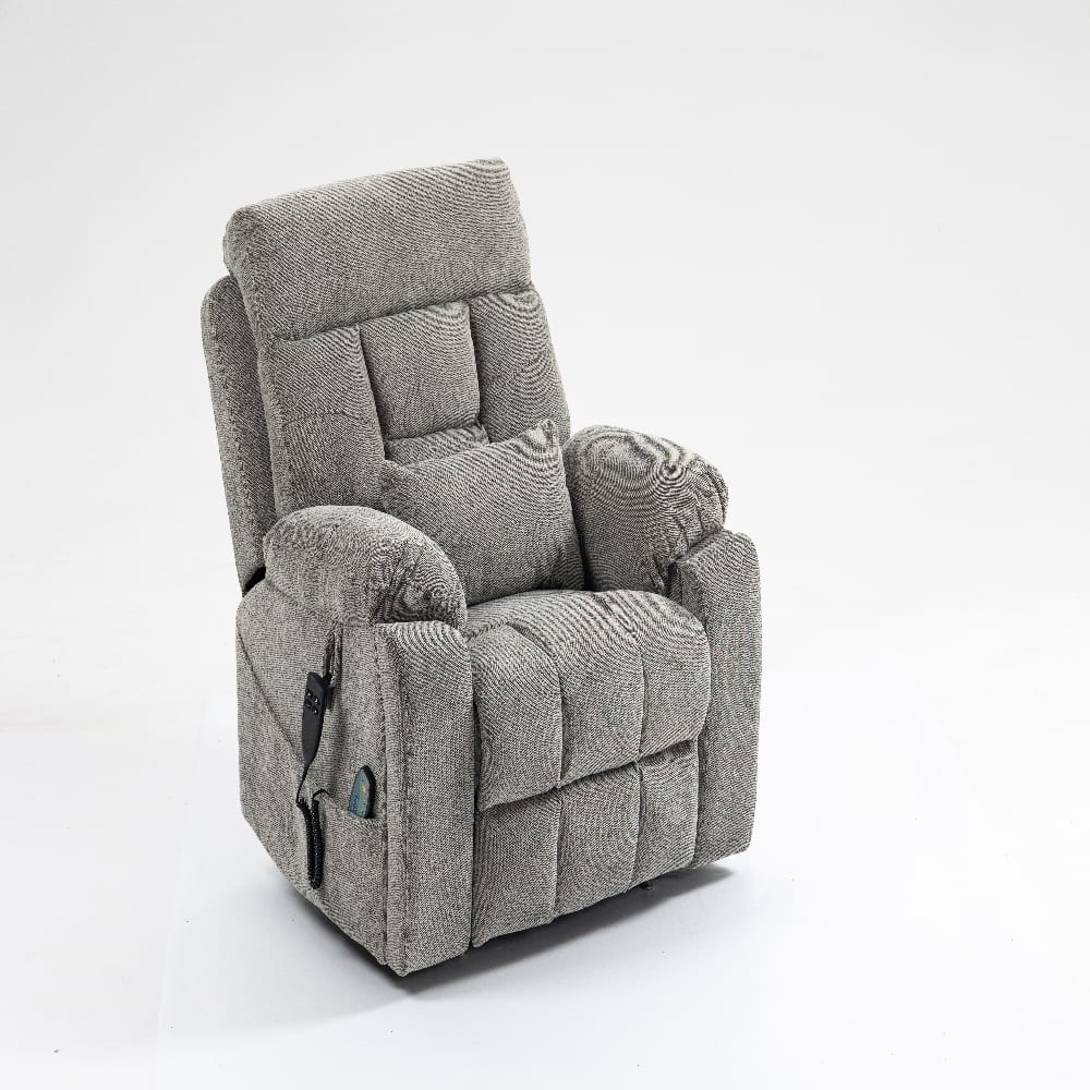 Ropilly - 180 degree lay flat lift chair, electric lift chair for elderly with dual motors - White