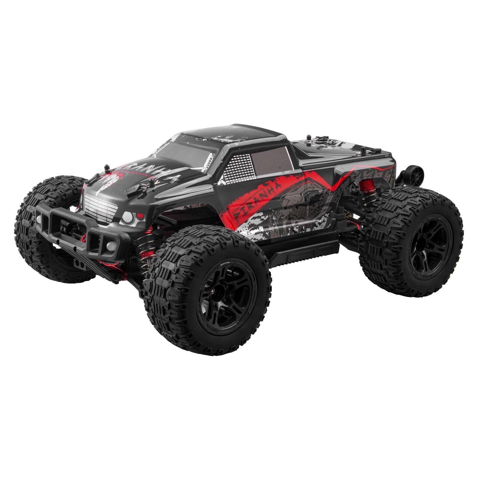 Alt View 8. Glintex - RC Car 1:10 Scale 4WD Off-Road Monster Truck with 45° Wheelie & 2 Batteries, 38km/h Hobby Racing Toy for Kids 8+.
