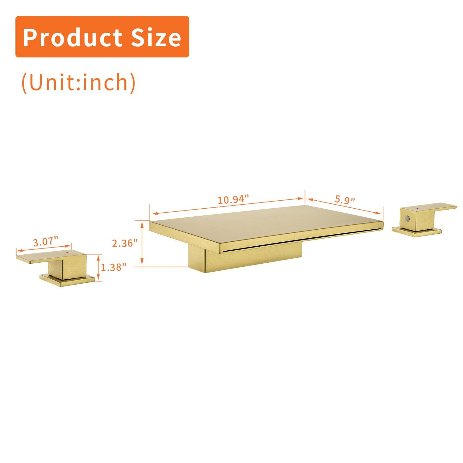 Product Size (Unit: inch)  
10.94" x 5.9" x 3.07" x 2.36" x 1.38"