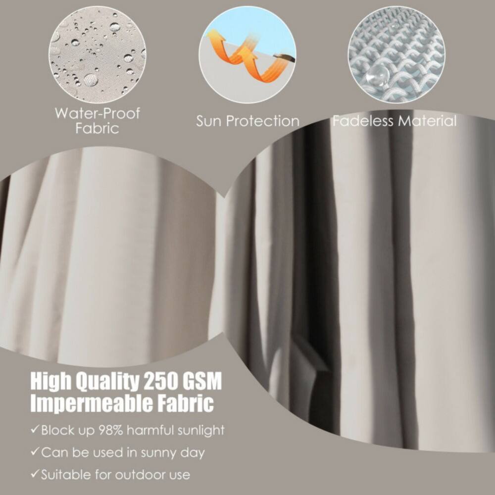 Water-Proof Fabric  
Sun Protection  
Fadeless Material  

High Quality 250 GSM Impermeable Fabric  
- Block up 98% harmful sunlight  
- Can be used in sunny day  
- Suitable for outdoor use
