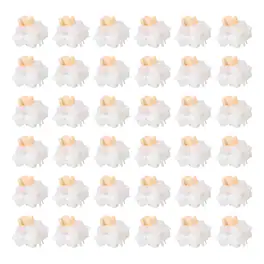 Unique Bargains - 36pcs Keyboard Switches (3-Pin 45gf) Dustproof Pre-Lubed Tactile Linear Switch Replacement for MX Mechanical Keyboard - Yellow