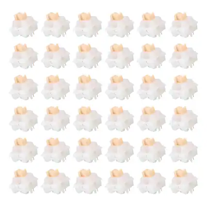 Front. Unique Bargains - 36pcs Keyboard Switches (3-Pin 45gf) Dustproof Pre-Lubed Tactile Linear Switch Replacement for MX Mechanical Keyboard - Yellow.