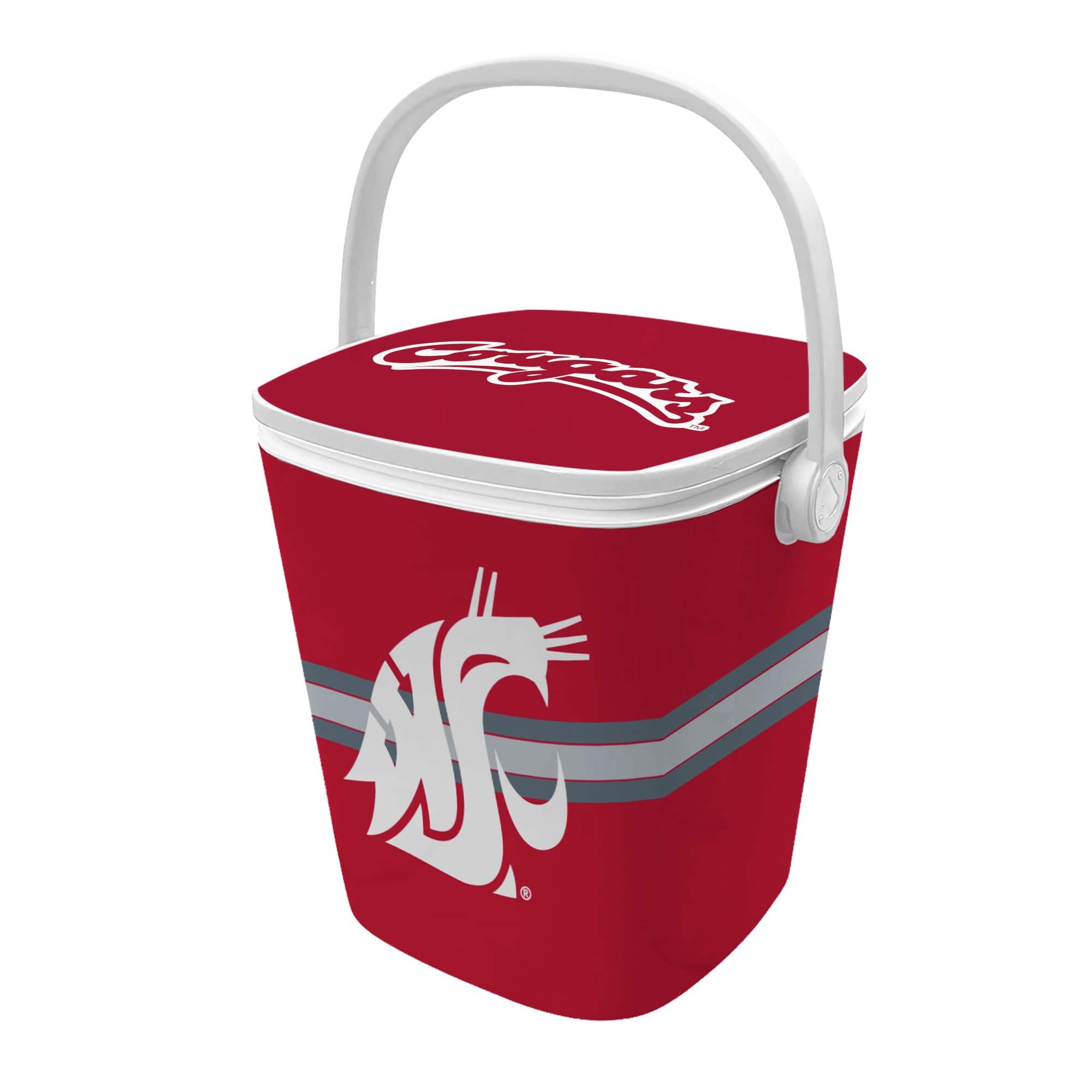 Indigo Falls - Washington State Cougars 16-Quart Mini Cool Bar Cooler - White