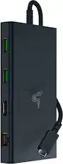 Front. Razer - USB C Dock Station with 11 Ports for Windows 10 or later (PC with USB‑C); macOS 10.13 or later (Mac) - Black.