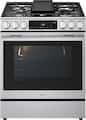 LG - 30-in Wide 6.3 Cu. Ft. Slide-In Gas True Convect Smart Range with 5 Burners, EasyClean, Air Fry and UltraHeat 22K Burner - Stainless Steel