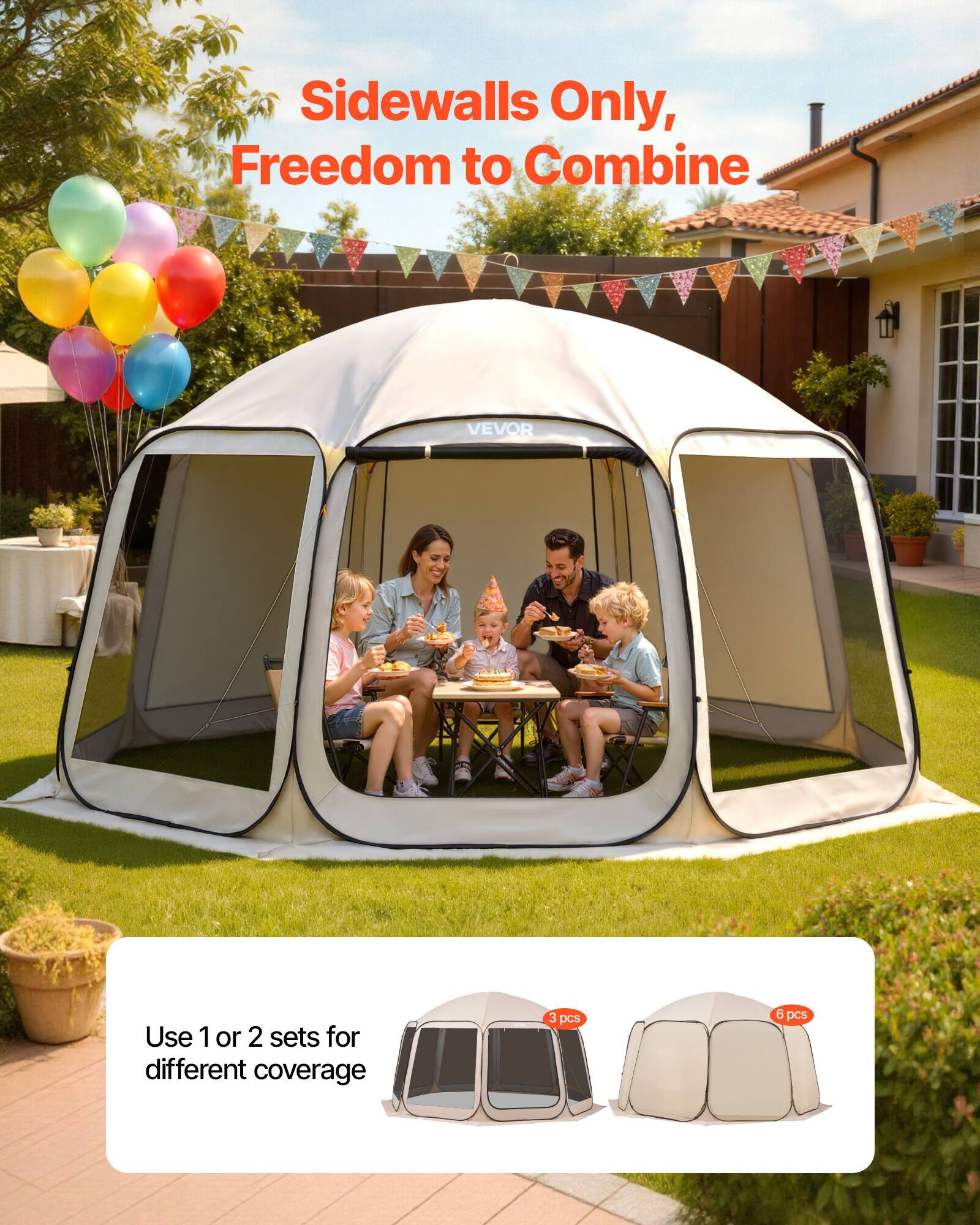 Sidewalls Only, Freedom to Combine

Use 1 or 2 sets for different coverage

3 pcs 6 pcs