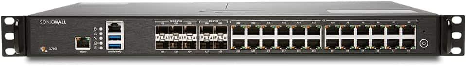 SonicWall - NSa 3700 Gen 7 Firewall, Secure Upgrade Plus Advanced Edition 3-Year - Black
