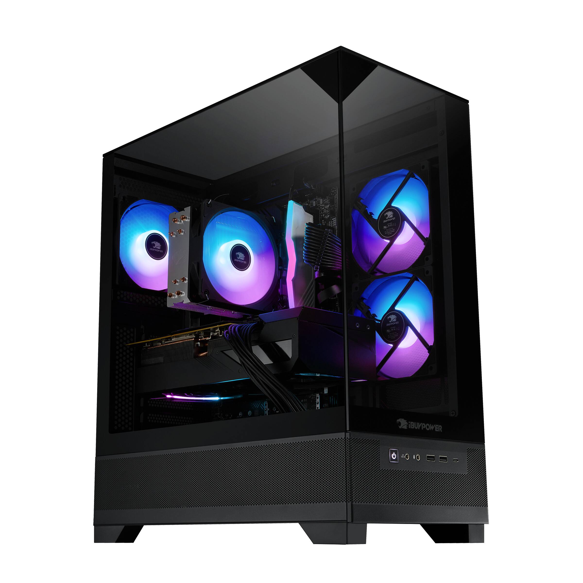 Angle. iBUYPOWER - Element SE Gaming Desktop PC - Intel Core i5 14400F, NVIDIA GeForce RTX 5050 8GB, 16GB DDR5 RGB,1TB NVMe SSD - Black.