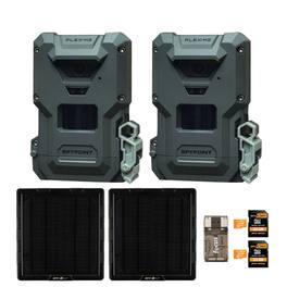 Spypoint - FLEX-M2 Trail Camera (2-Pack) with Solar Panel and Accessories Bundle