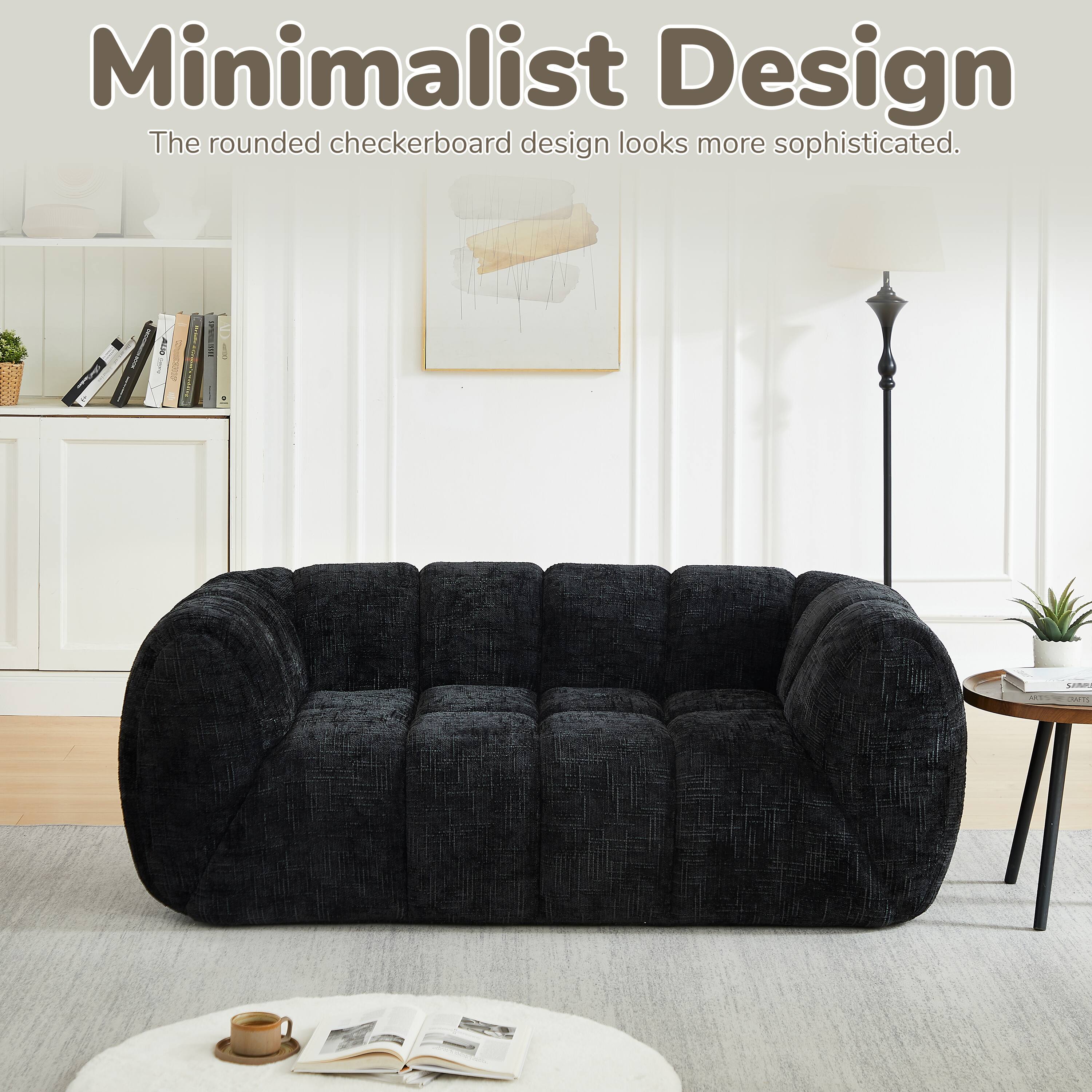 Minimalist Design  
The rounded checkerboard design looks more sophisticated.
