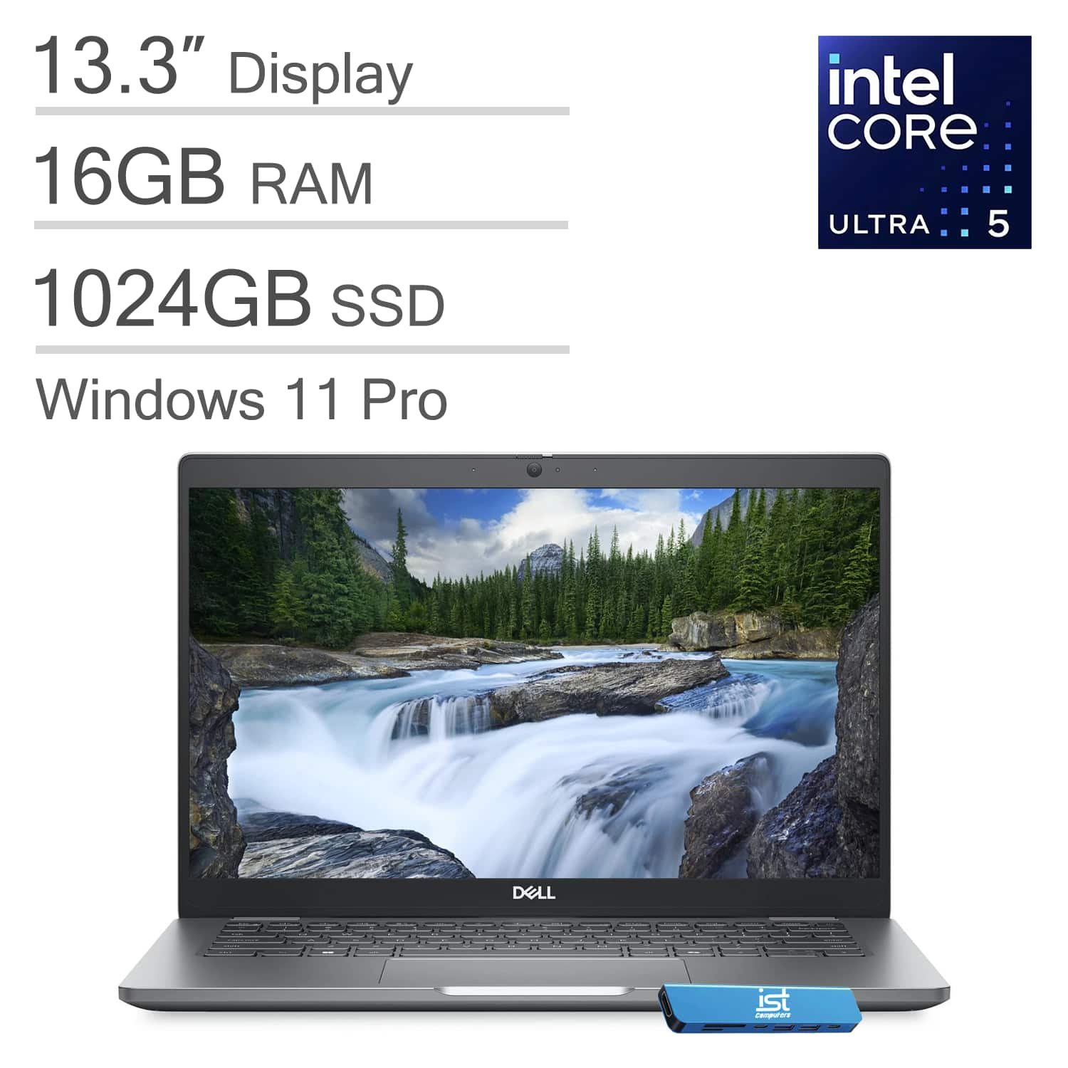 Dell - Latitude 5350 Laptop - 13.3'' FHD - Intel Core Ultra 5 with 16GB Memory - 1TB SSD - Windows 11 Pro - Titan Gray