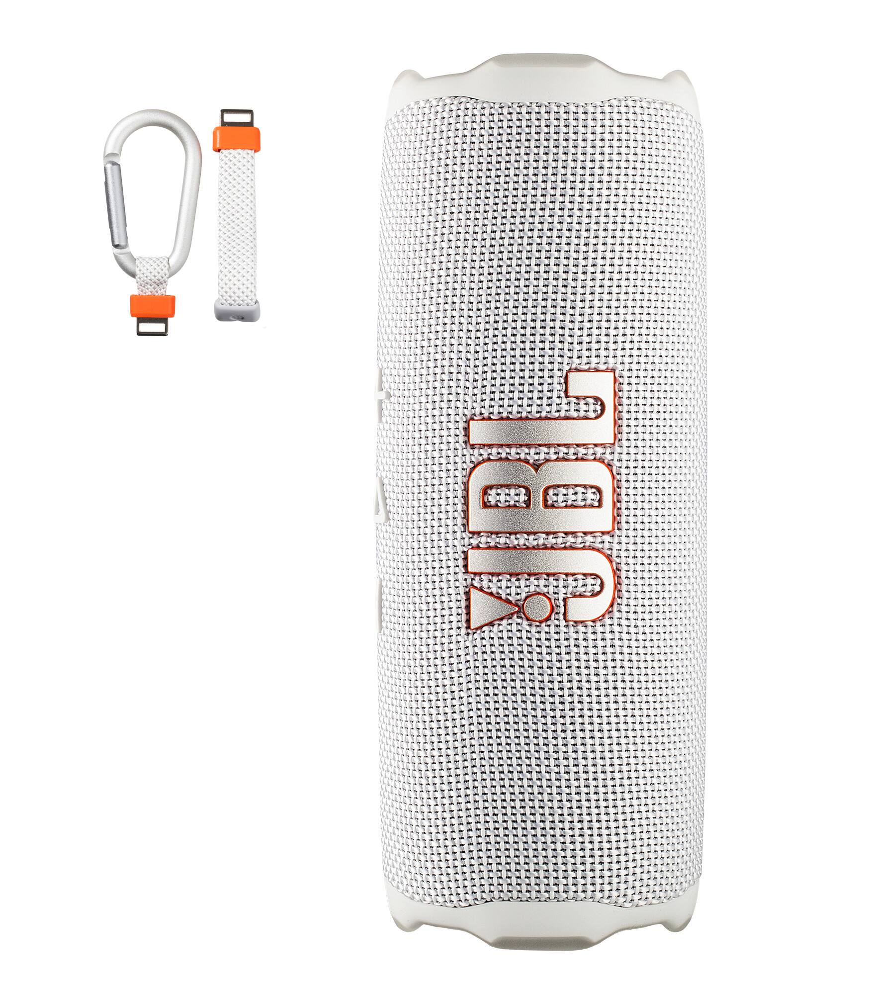 Alt View 4. JBL - JBL Flip 7 Portable Bluetooth Speaker (White), deep bass, IP68 waterproof, for home, Outdoors Bundle - White.