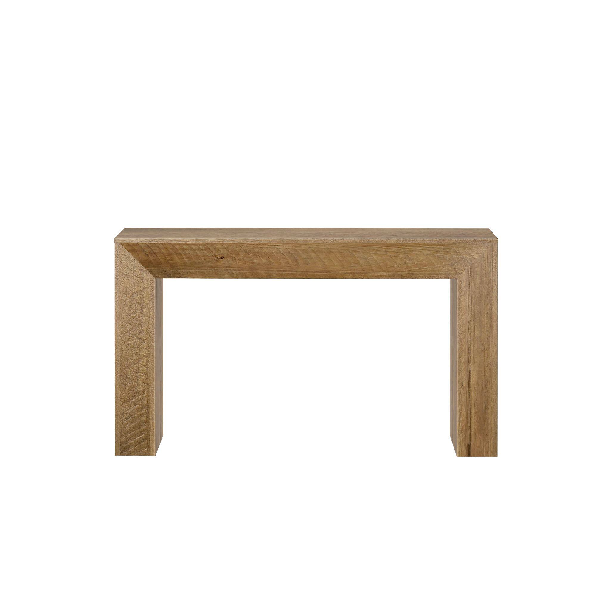 Alt View 6. Plank+Beam - Rustic Grand Console (56in / 1422mm), Rustic Honey - Rustic Light Brown.