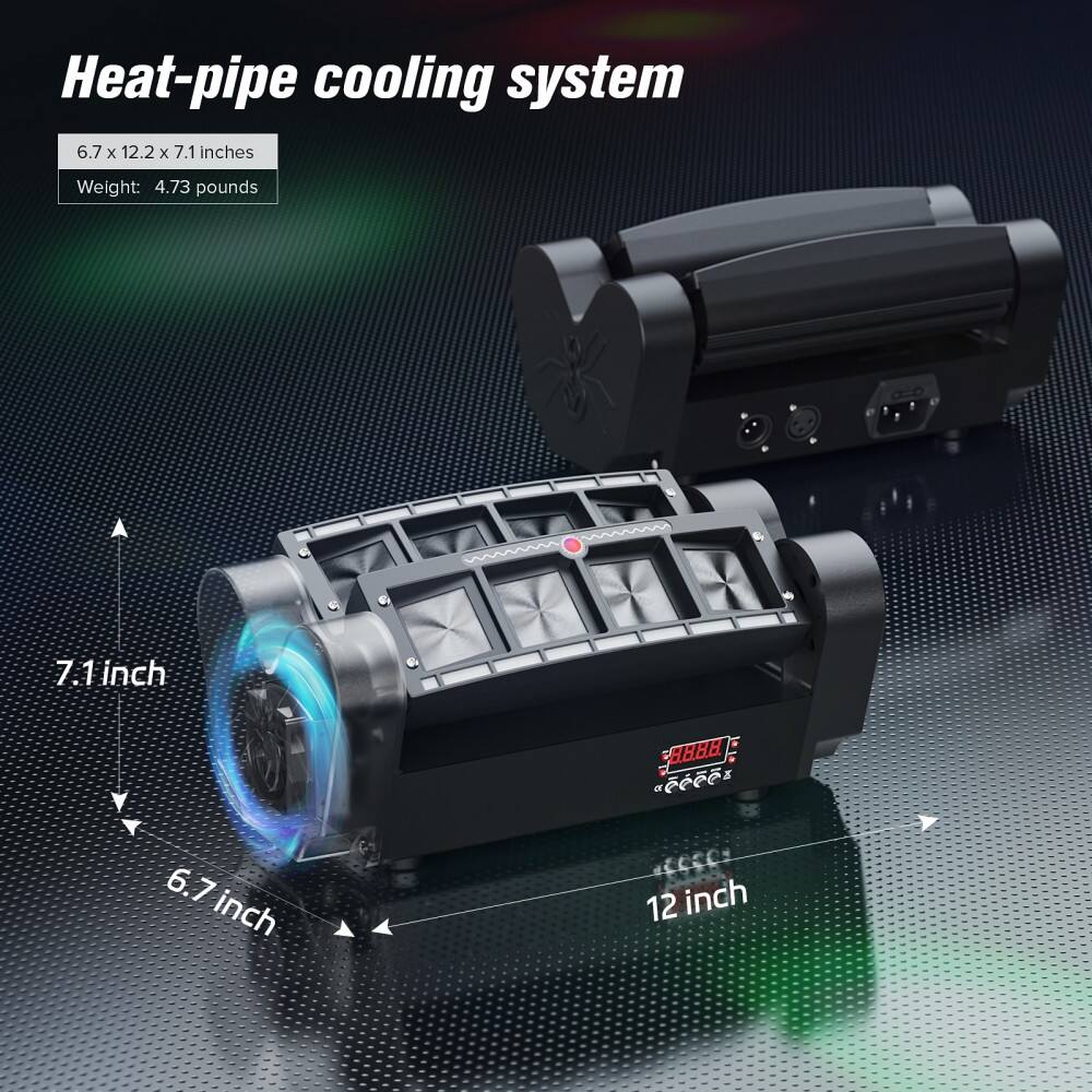 Heat-pipe cooling system

6.7 x 12.2 x 7.1 inches  
Weight: 4.73 pounds

7.1 inch  
6.7 inch  
12 inch