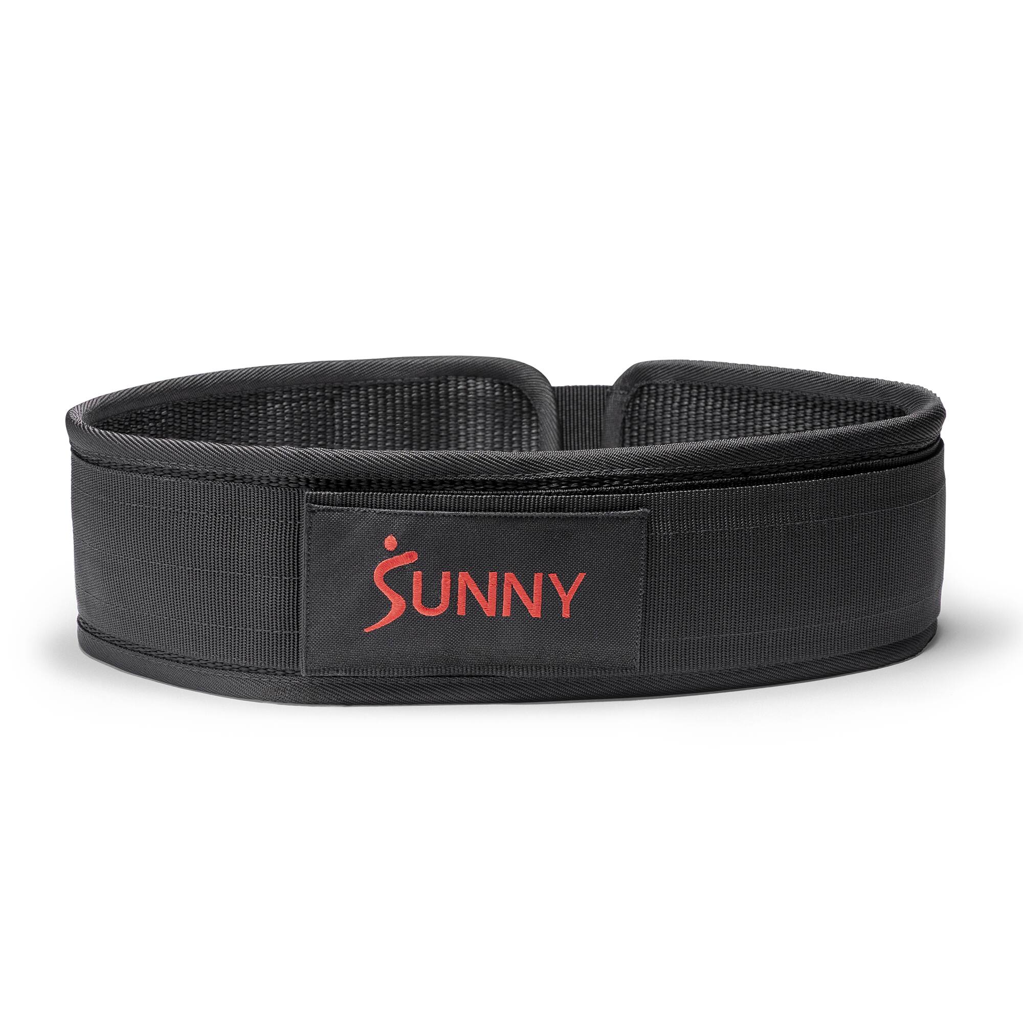 Back. Sunny Health & Fitness - Heavy-Duty 4" Nylon Weightlifting Belt with Back Support & Adjustable Fit for Strength Training - X-Large - Black.