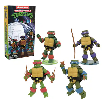 Nickelodeon Teenage Mutant Ninja Turtles Minimates
WARNING: CHOKING HAZARD - Small parts. Not for children under 3 years.
AGES 8+