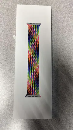 Front. Apple - Apple Watch Band BRAIDED SOLO LOOP 45MM WATCH BAND PRIDE EDITION MX473AM/A SZ 10 - Multicolor.