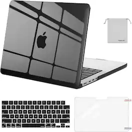 mosiso - Case for MacBook Pro 14 inch Case M5 M4 M3 M2 M1 2026-2021 A3427 A3426 A3434 A3112 A3185 A3401 A2918 A2992 A2779 A2442 - Smoke Black