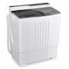 Front. Costway - 21 lb.Portable Compact Mini Twin Tub Washing Machine Drain Pump Spinner - Grey and White.