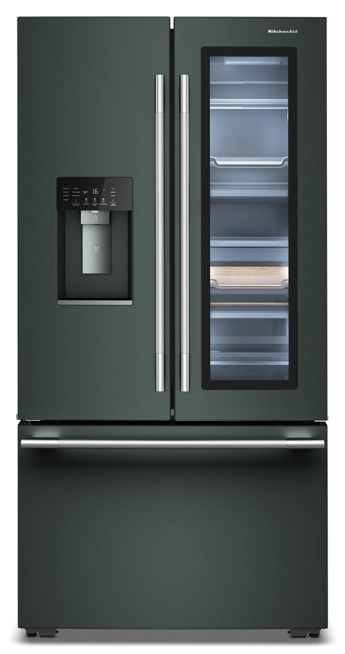 Alt View 9. KitchenAid - 23.8 Cu. Ft. French Door Counter-Depth Refrigerator with ClearVue - Juniper.