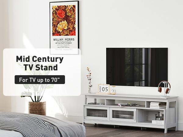 WILLIAM MORRIS ARTS CRAFTS PIONEER TEXTILE INDUSTRY

Mid Century TV Stand  
For TV up to 70"  
NOV 05