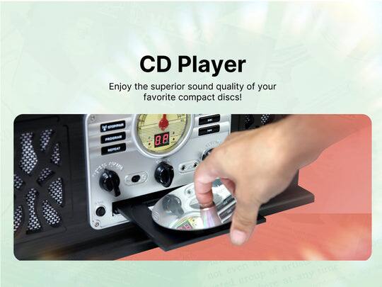 CD Player  
Enjoy the superior sound quality of your favorite compact discs!