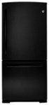 Front Standard. GE - 20.3 Cu. Ft. Bottom-Freezer Refrigerator - Black.