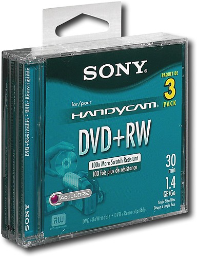 Best Buy: Sony DVD Rewritable Media DVD RW 1.40 GB
