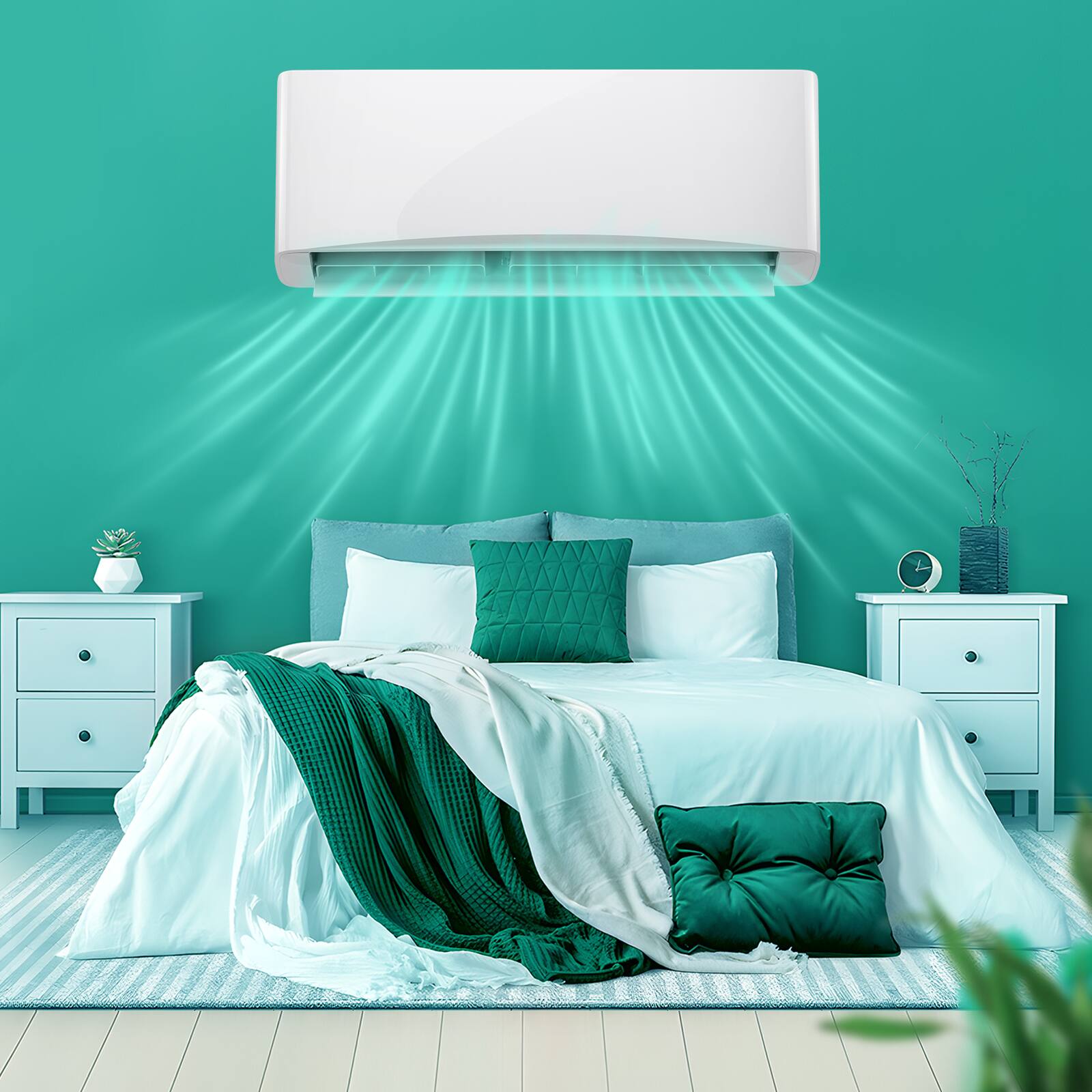 Alt View 9. DEMULLER - 12000 BTU Split Air Conditioner & Heater 1 Ton Pre-Charged Heat Pump, 115V Wall Mount AC Unit with Remote Control - White.