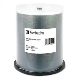 Verbatim - 95251 CD-R 700 MB 52X Inkjet Printable (100/Pack) - White