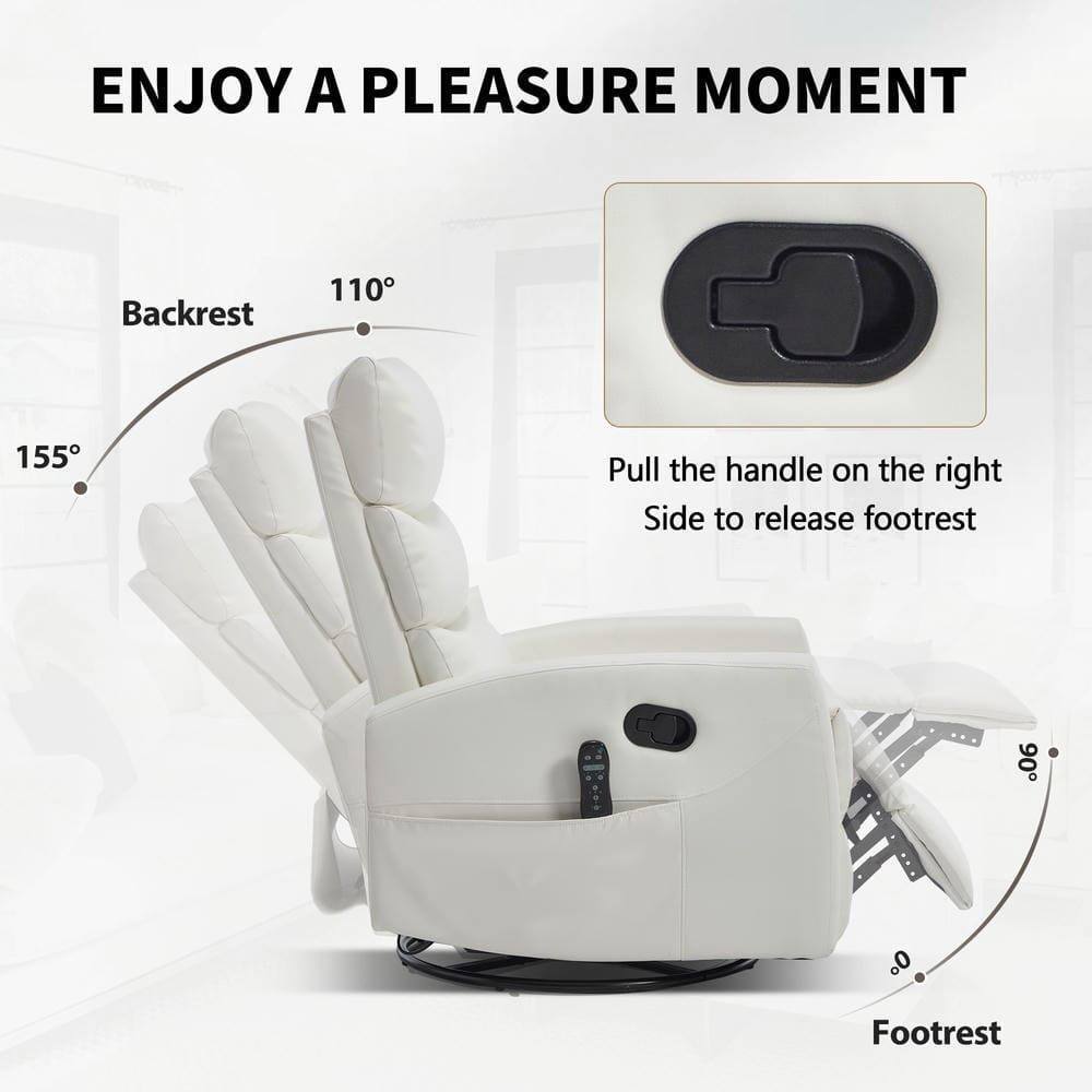 ENJOY A PLEASURE MOMENT

Backrest 110° 155°

Pull the handle on the right side to release footrest

Footrest 90° 0°