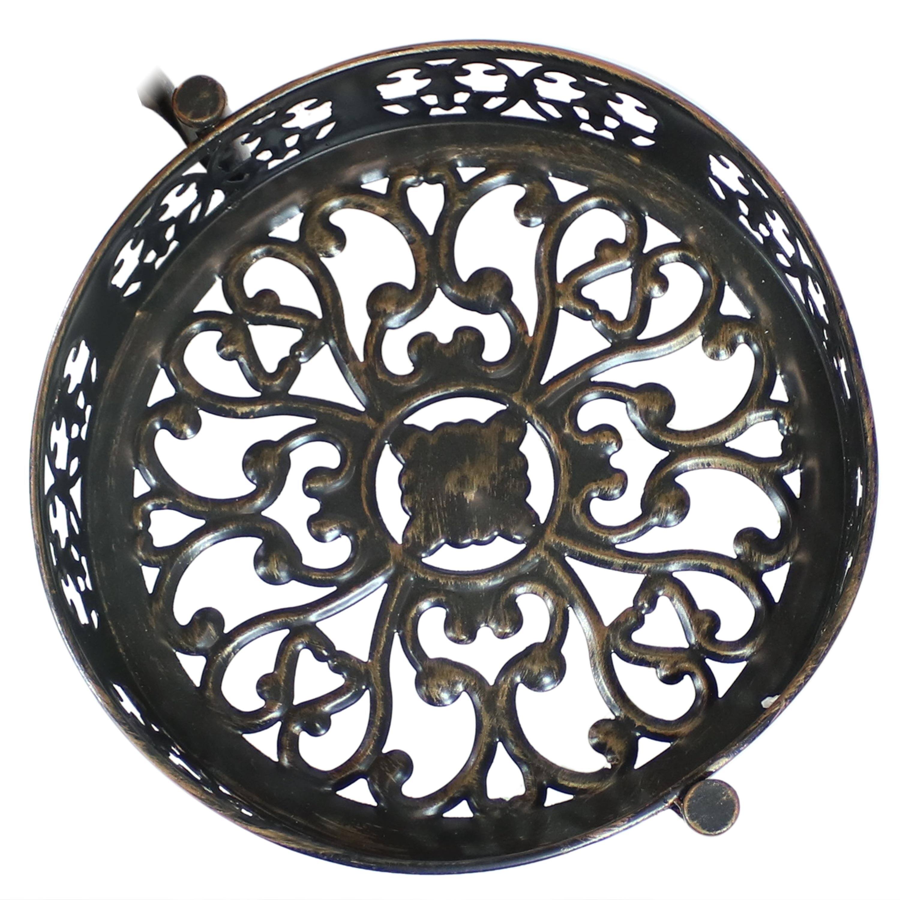 Alt View 8. Sunnydaze - Steel 10-Tier Staggered Folding Plant Stand - 46.5 in - Black.