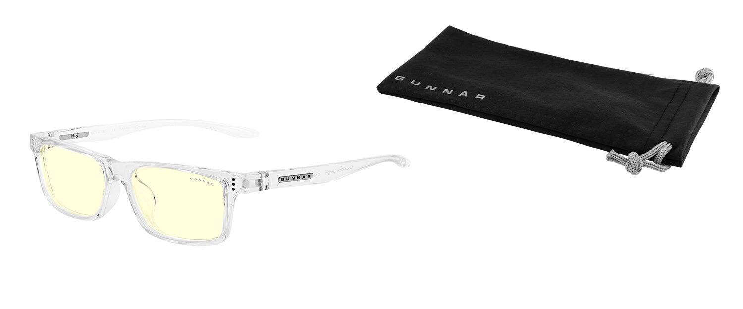 Alt View 9. GUNNAR - GUNNAR Gaming Glasses  -  Cruz Kids Large, Crystal, Amber Neutral Lens - Blue Light Blocking, Relieve Dry Eye - Crystal.