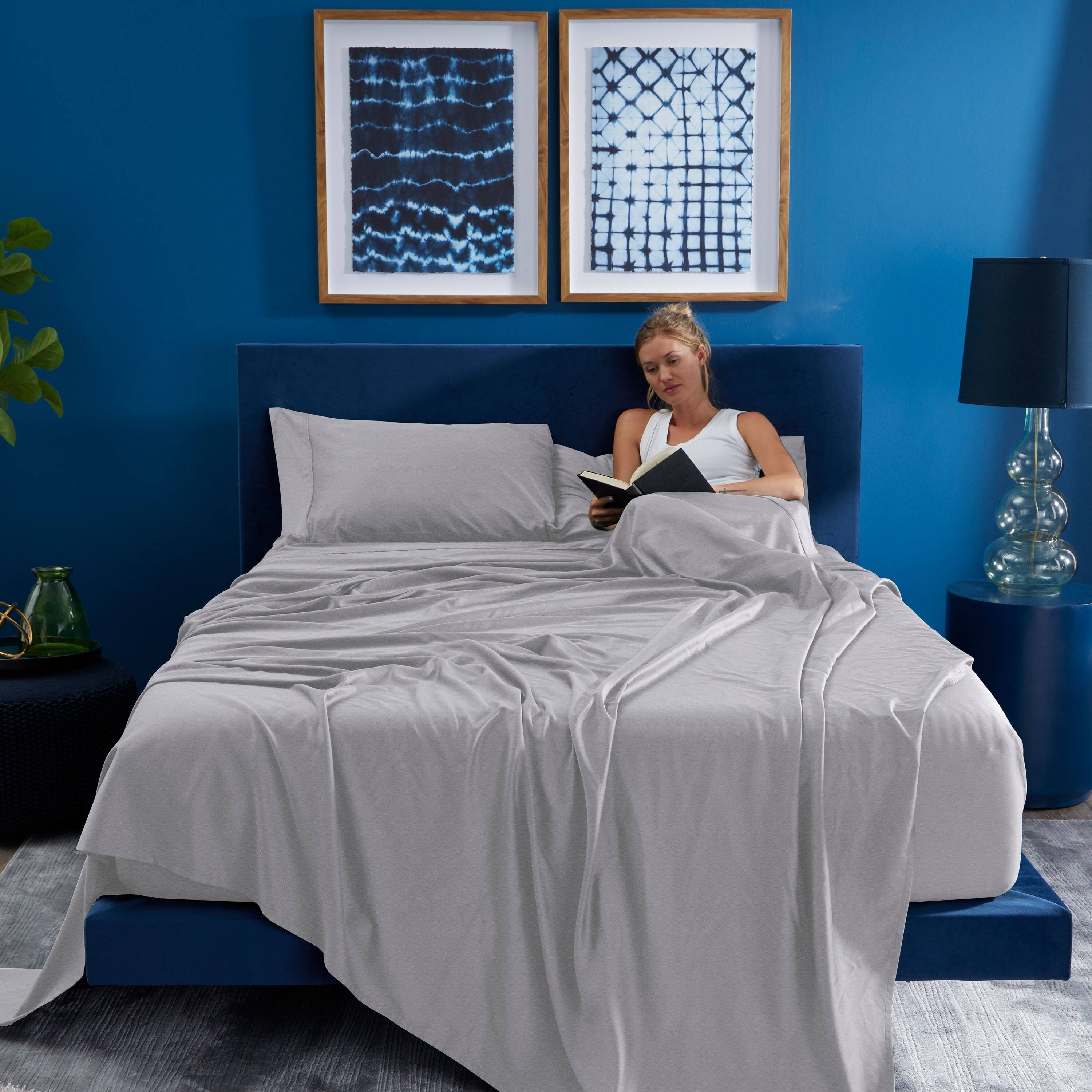 Angle. Bedgear - Hyper-Wool Flannel Pillowcase Set - Medium Beige, Queen - medium-beige.