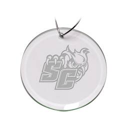 Jardine - Southern Connecticut State Owls 3'' Glass Round Ornament - Multicolor