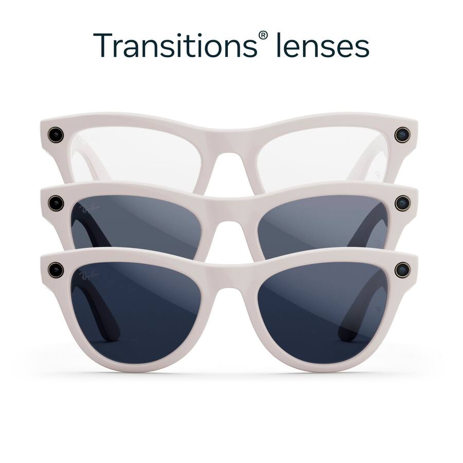 Ray Ban Meta Skyler — Blue Transition Lenses — Chalky Grey | Smart AI ...