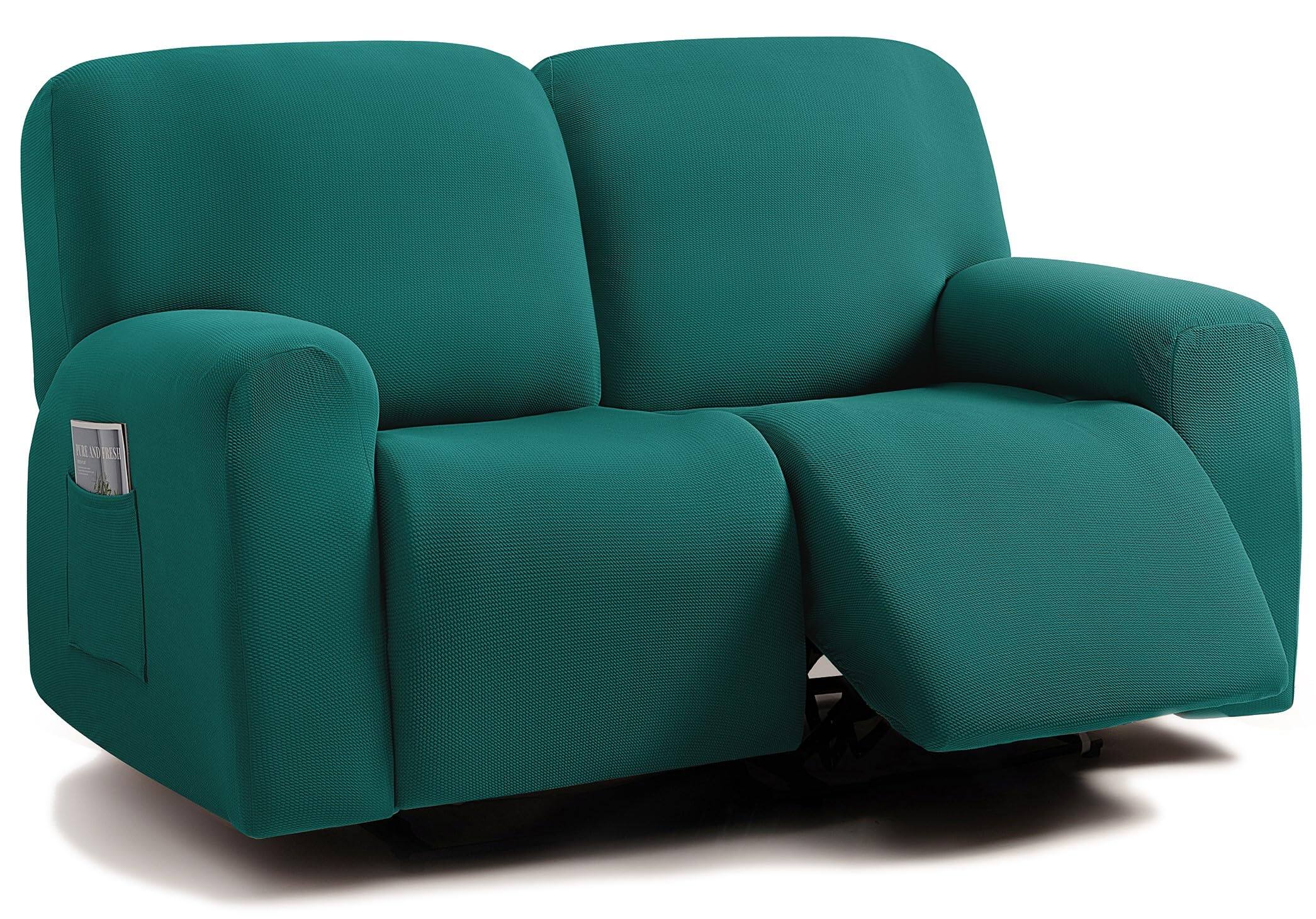 Deep Teal Loveseat Recliner Cover