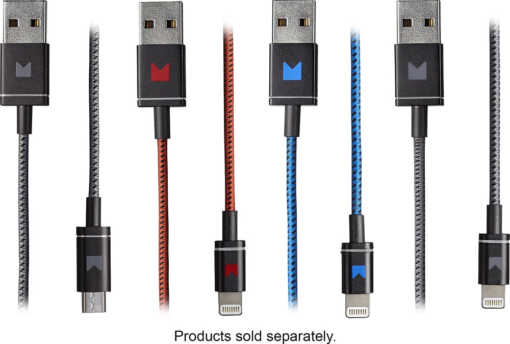 Alt View 13. Modal™ - 4' Braided Micro USB Cable - Gray.