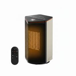 ComDomus - Space Heater with Oscillation & Remote, 1500W, 3 Heating Modes, ECO, Ultra-Quiet Design - White