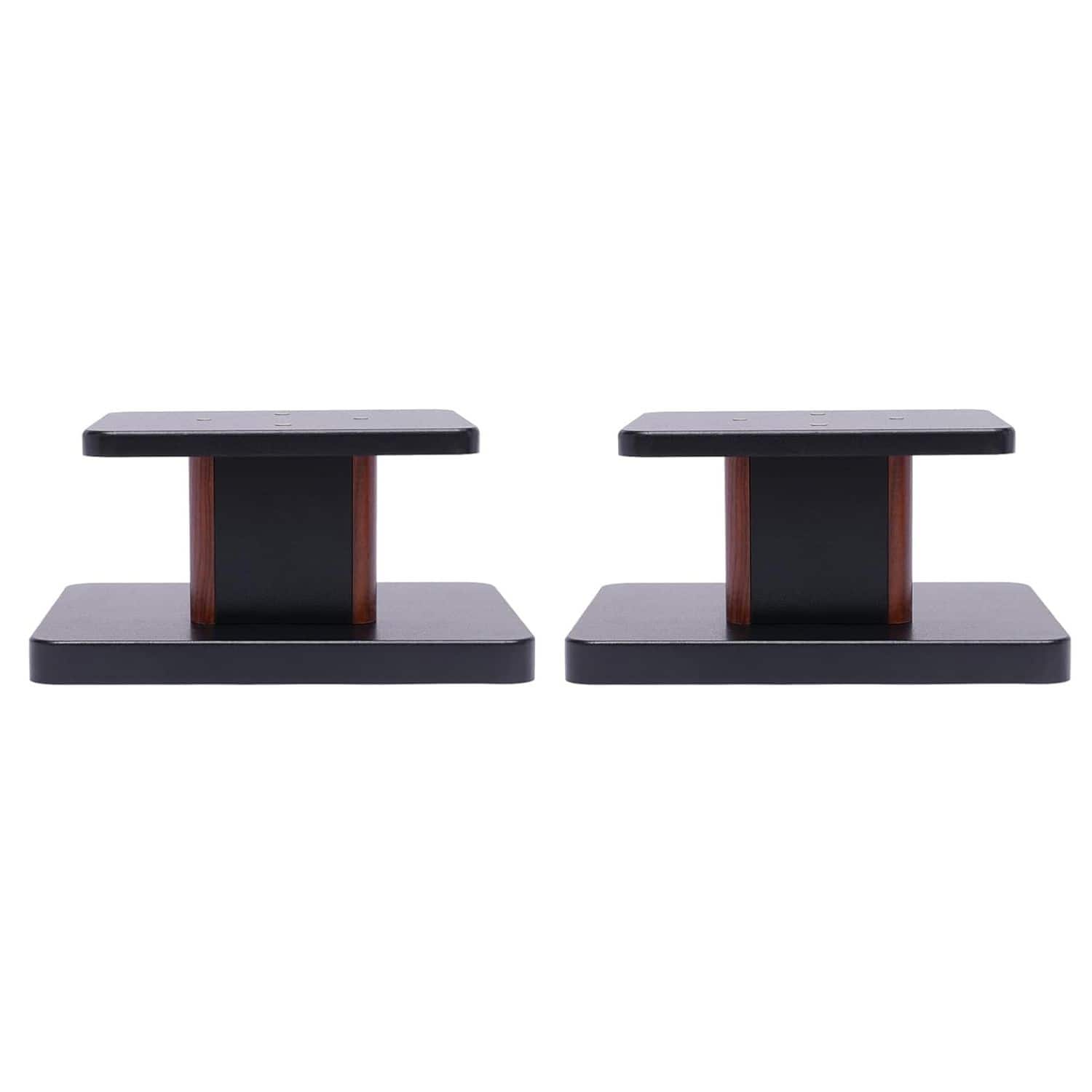 Stock Preferred - Pair of Desktop Speaker Stands 6" High Studio Monitor Mounts - Black