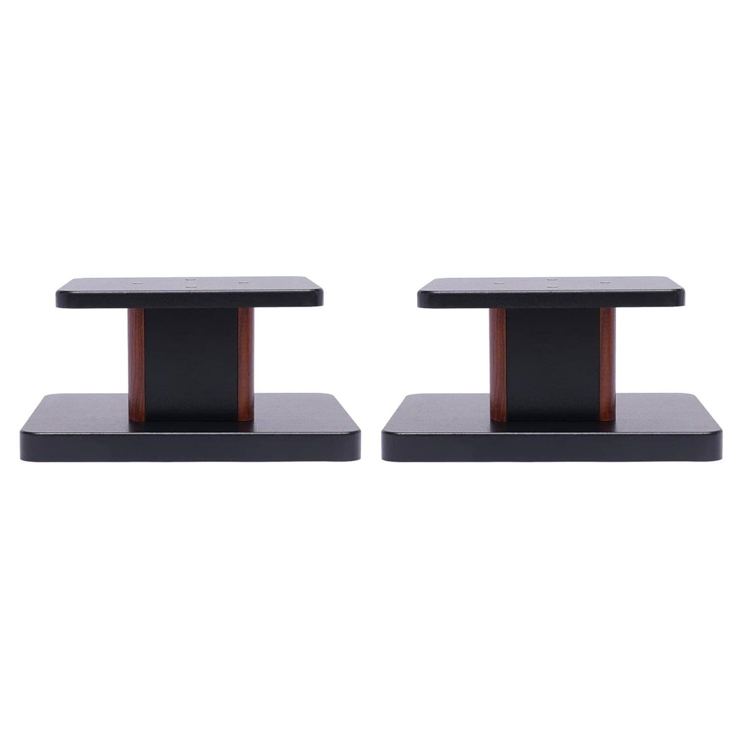 Stock Preferred - Pair of Desktop Speaker Stands 6" High Studio Monitor Mounts - Black