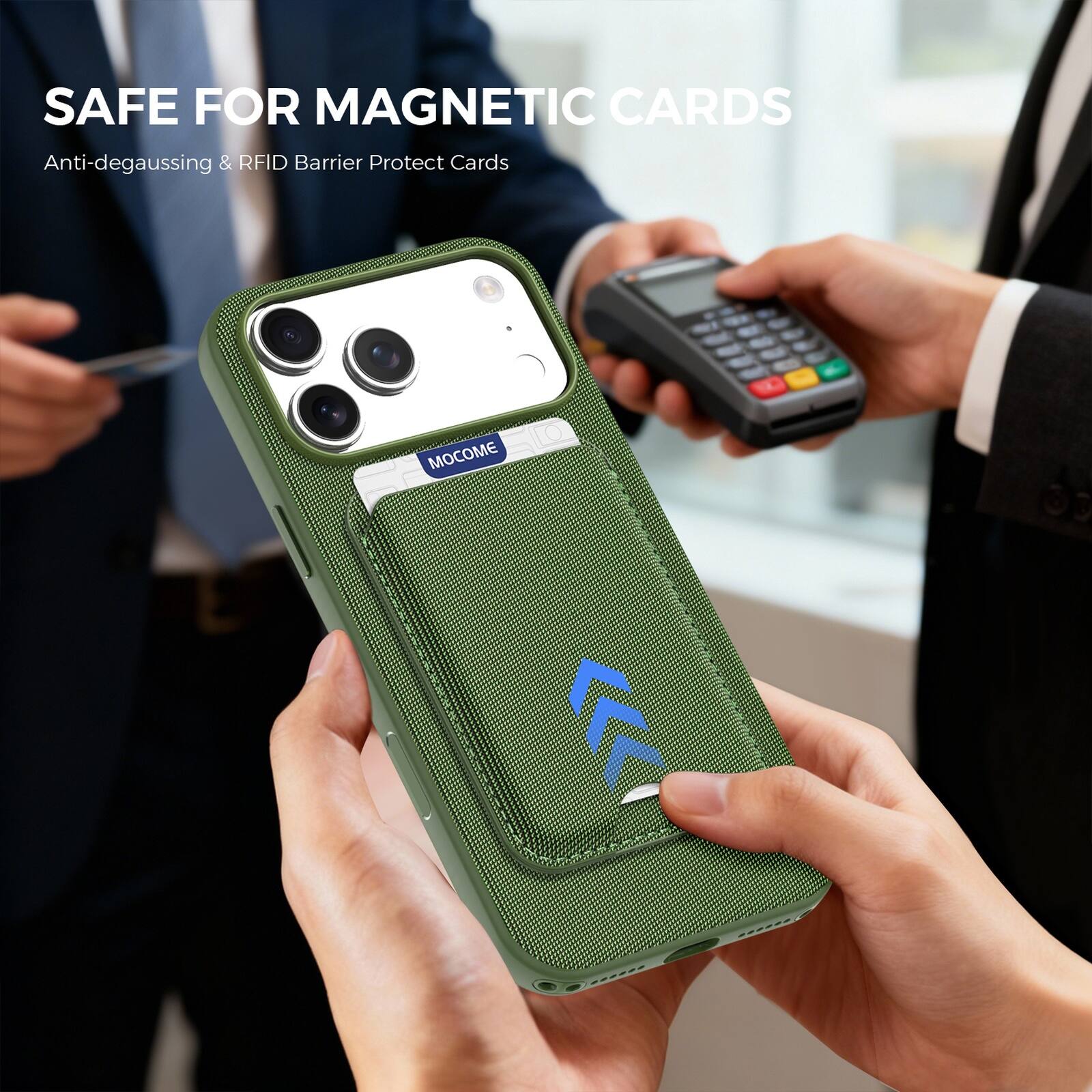 SAFE FOR MAGNETIC CARDS  
Anti-degaussing & RFID Barrier Protect Cards