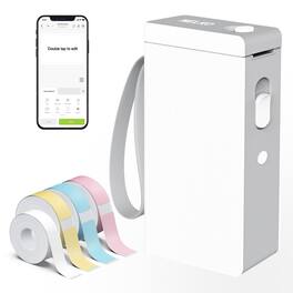 Nelko - P22 Bluetooth Thermal Label Printer + 100pcs Roll + 3 180pcs Rolls - White
