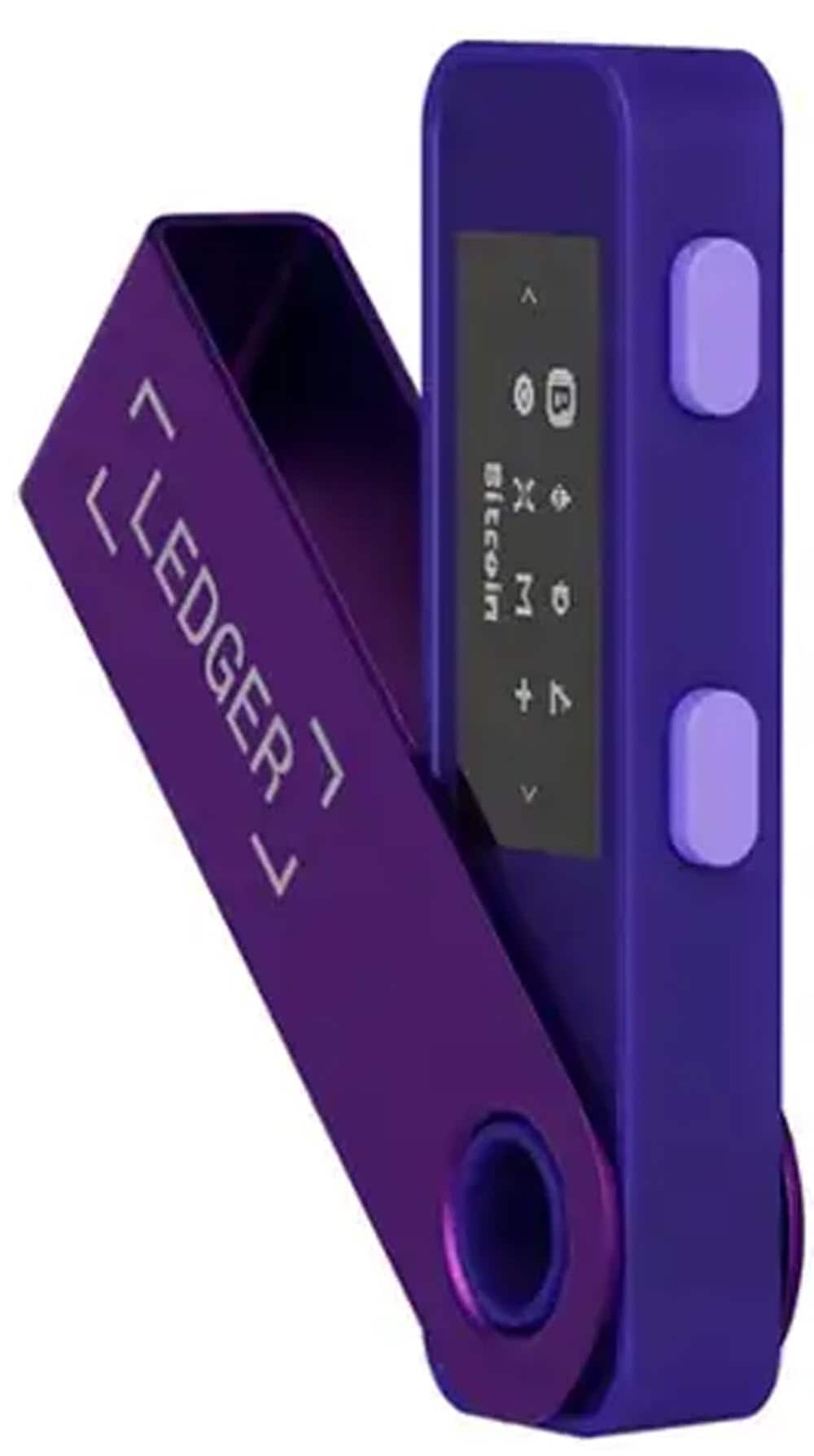 The text on the image reads "LEDGER LAX SITCOIN 3 + I VA."