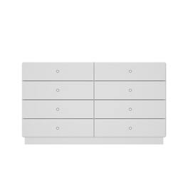 FUFU & GAGA - FUFU&GAGA Vanity Storage Cabinet Glam Organizer with LED Lights Dresser - White