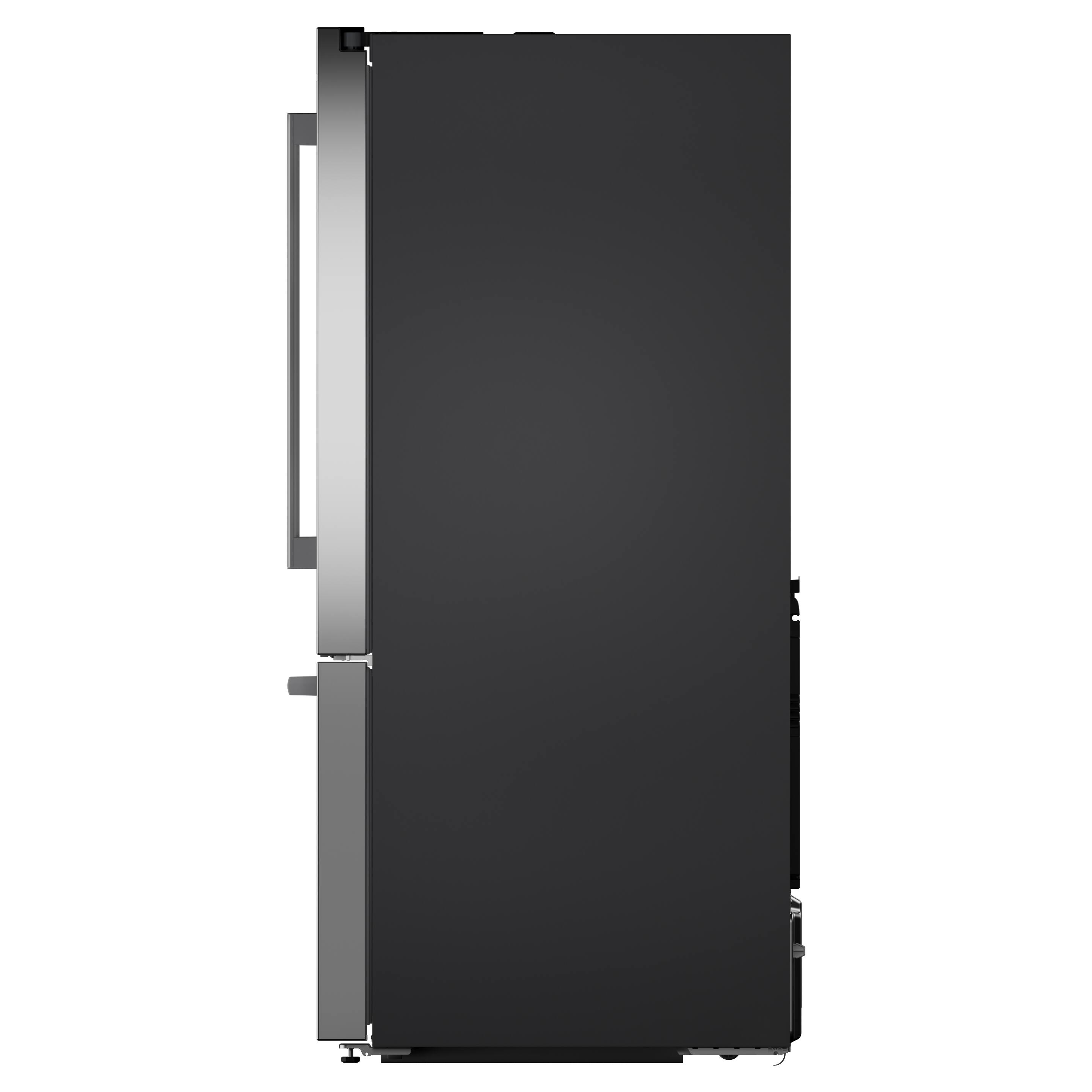 Left. Bosch - 500 Series 26 Cu. Ft. 3-Door French Door Smart Refrigerator with External Water and Ice - Stainless Steel.