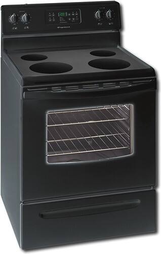 Front Standard. Frigidaire - 30" Self-Cleaning Freestanding Electric Range - Black.
