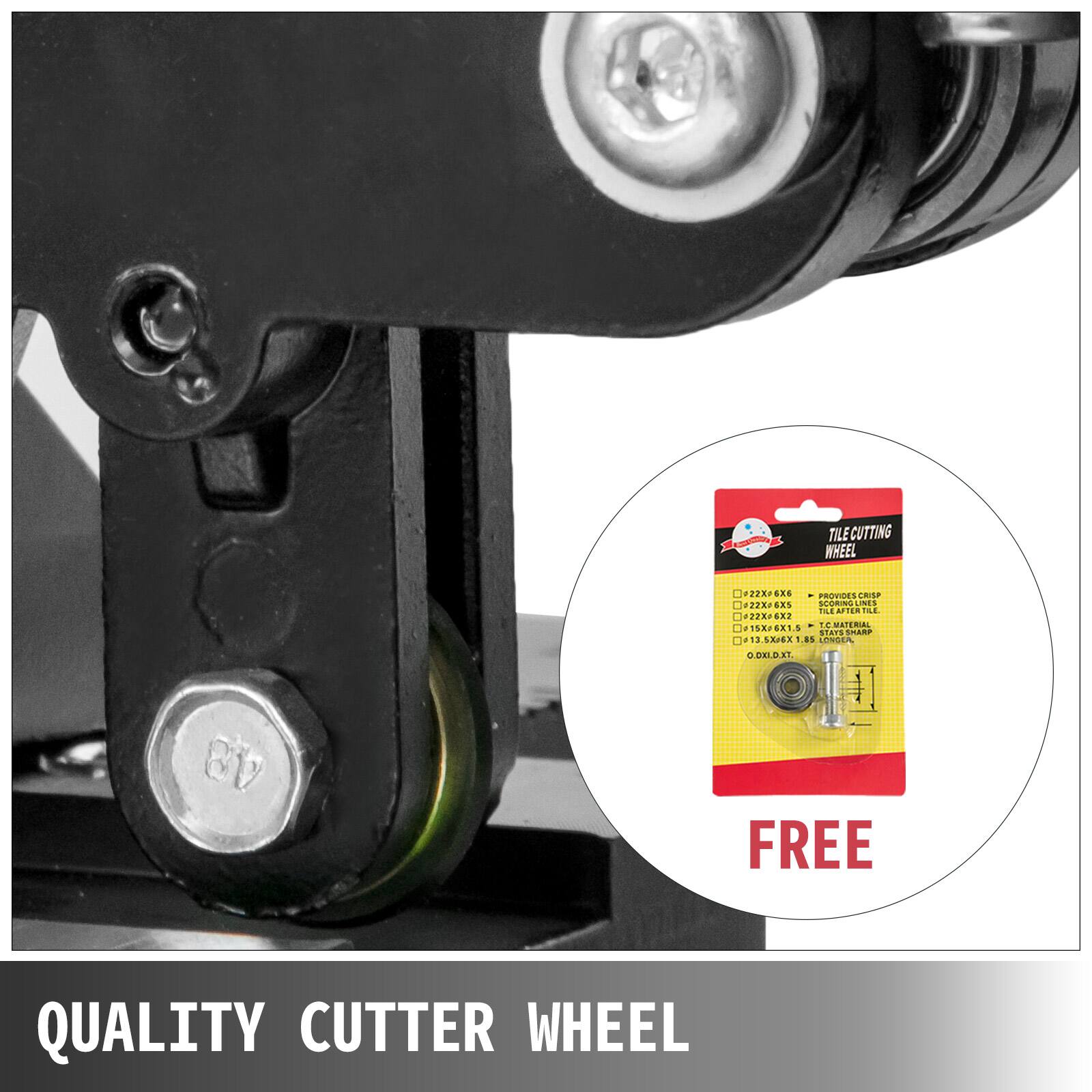 TILE CUTTING WHEEL 22 6 PROVIDES CRISP SCORING LINE. T.4 EAIIRILE 22 . TSEJGK15 siars STARP .. 13.5XPX 11 1.46 GA GOILDAT 81 FREE QUALITY CUTTER WHEEL

QUALITY CUTTER WHEEL

FREE