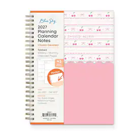 Blue Sky - 2027 Weekly and Monthly Planner Calendar, 5.875"x8.625" Maraschino